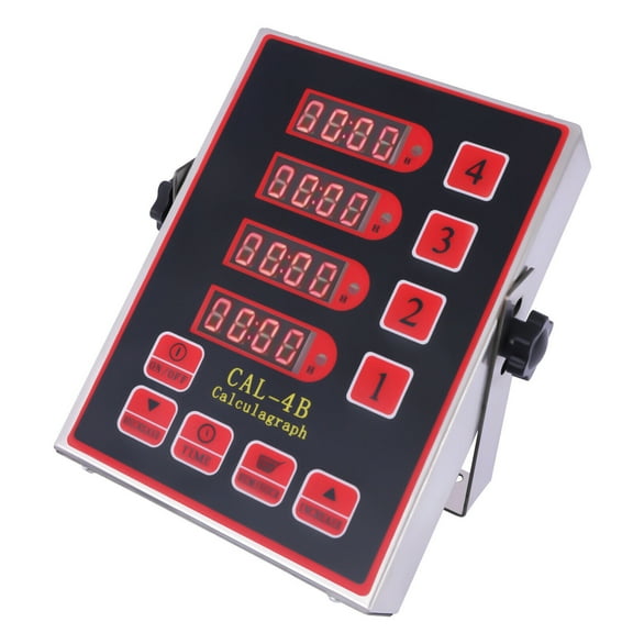 Digital Kitchen Timer with LED Display Commercial Loud Alarm Calculagraph Timer 4 Channel Kitchen Timer Deep Fryer Timer Cooking Timer Reminder Stainless Steel - CAL-4B