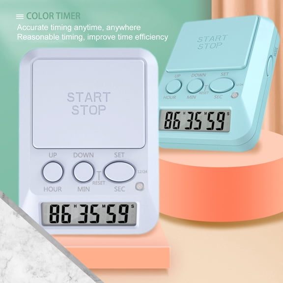 Digital Kitchen Timer with Loud Alarm Multi-Functional Electronic Timer Counts Up And Down for Kitchen Study Work Exercise Training Outdoor Activities