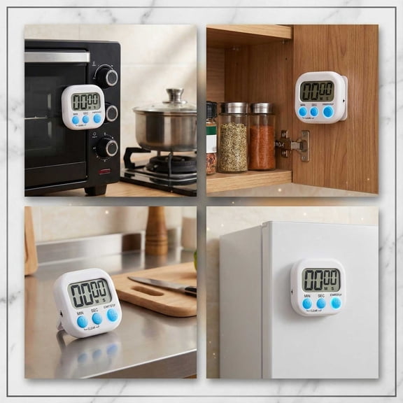 Digital Kitchen Timer Magnetic Digital Timer with Big Display Loud Ring Cooking Timers for Kitchen Electronic Timer for Cooking, Game, Gym, Break Time, Classroom