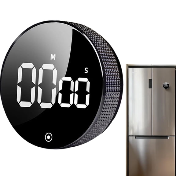 Digital Kitchen Timer with Magnetic - Visual Timer with Large LED Display, Pomodoro Classroom Timers with 3-Preset Times, Volume Adjustable, Countdown & Count Up Timers for Cooking(Black)