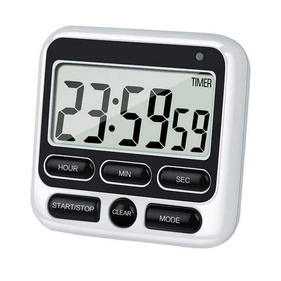 Digital Kitchen Timer, Multi-Mode Count Up/Down Clock Alarm, Silent Flash For Meetings/Study And 70-90Db Loud Beep For Reminders, Magnetic Back & Retractable Hanging Hook,