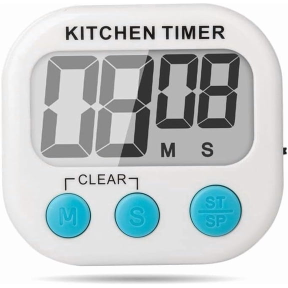 Digital Kitchen Timer & Stopwatch, Countdown Large Digits, Loud Alarm, Magnetic Stand Round, for Cooking| K Bathroom Oven with time Duration 99 Minutes (Without Battery)