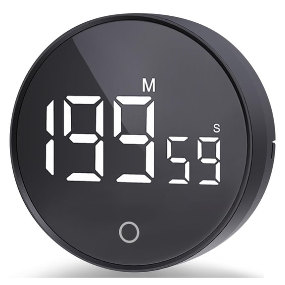 Digital Kitchen Timers, Visual timers Magnetic Countdown Countup Smart Timer Large LED 200 Minutes Display Volume Adjustable for Cooking Fitness Studying, Easy for Kids and Seniors