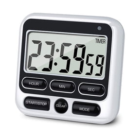 Digital Kitchen Timer, Cooking Countdown Clock with Large LCD Display, Loud Alarm and Strong Timer