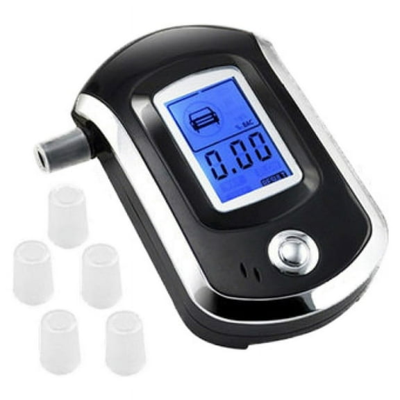 Digital LCD Display Air Blowing Alcohol Tester Breathalyzer Respirator Detector