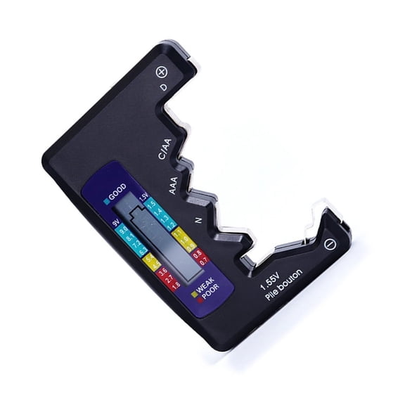 Digital LCD Display Battery Tester Checker Power Detector Measuring Instrument