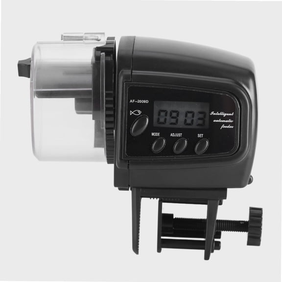 Digital LCD Electronic Fish FeederAutomatic Feeders Rechargeable Timer Fish Feeder Fish Food Dispenser for Aquarium or Fish Tank