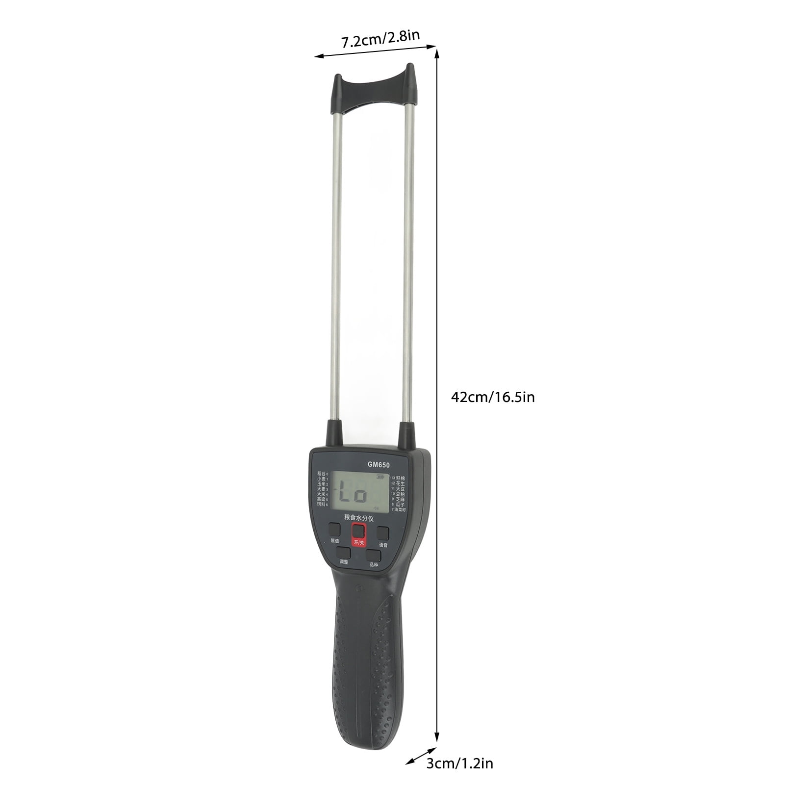 Digital LCD Grain Moisture Meter Dual Probe Backlight Grain Moisture