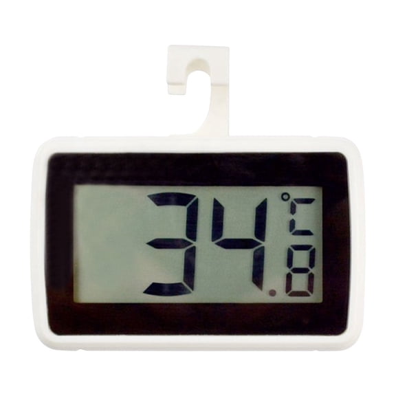 Digital LCD Hanging Thermometer for Refrigerator Freezer Indoor Outdoor Temperature Display with Hook Design