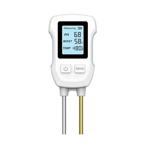 Digital LCD Soil Tester PH/Moisture/Temp 3.0-9 pH Meter Heat-resistant Metal Sensor Humidity Monitor for Flower Plants Gardening