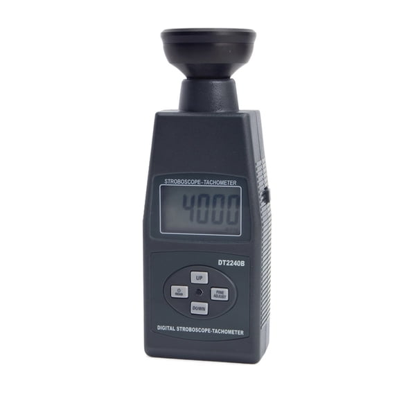 Digital LCD Tachometer Non-Contact Flash Stroboscope Photoelectric Revolution Meter Speedometer Tester 60~19999RPM DT2239B ,Portable
