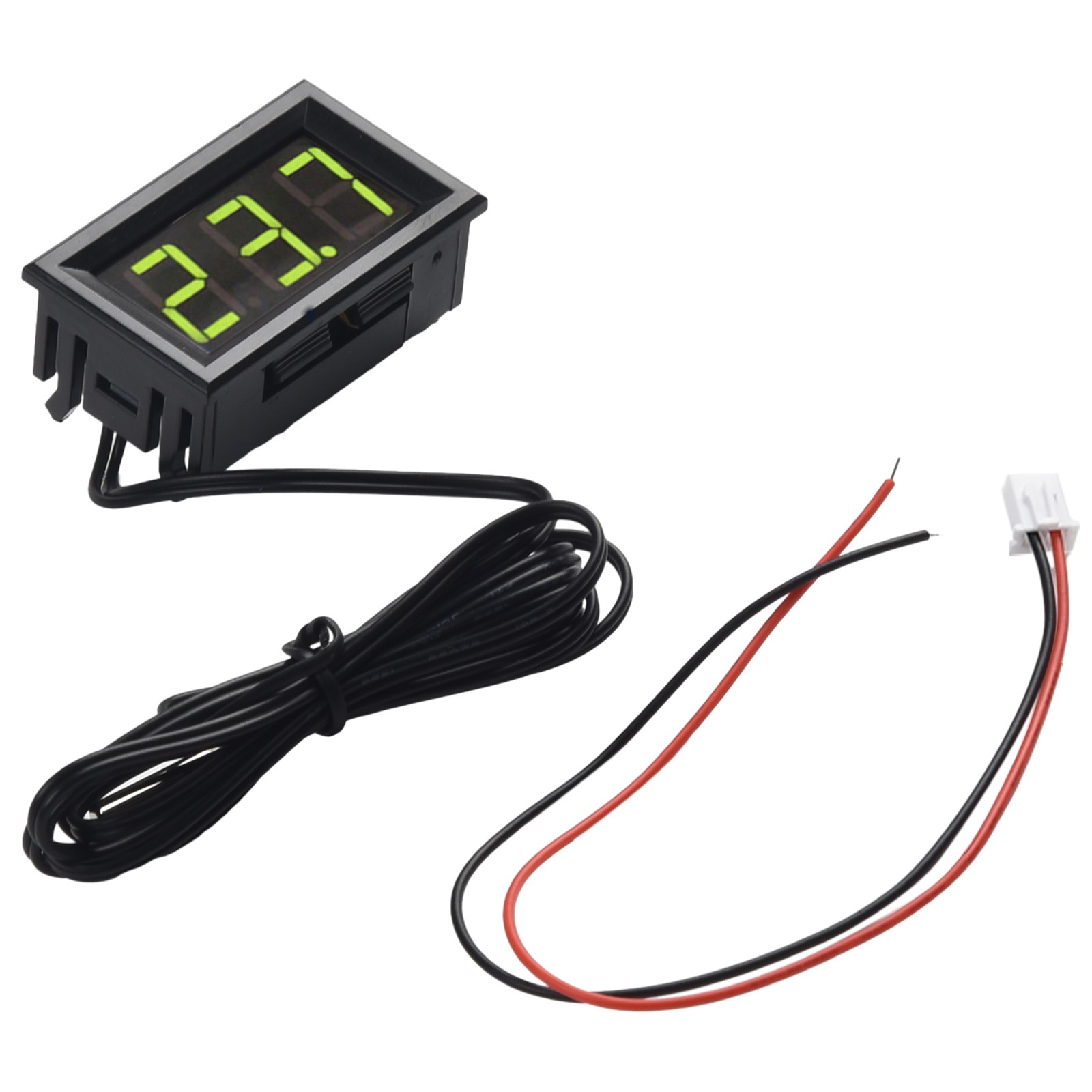 Thermomètre Numérique LED Avec Sonde 1 M - Plage -50°C à 110°C - Alimentation 5-12V - Pour Voiture, Aquarium, Frigo
