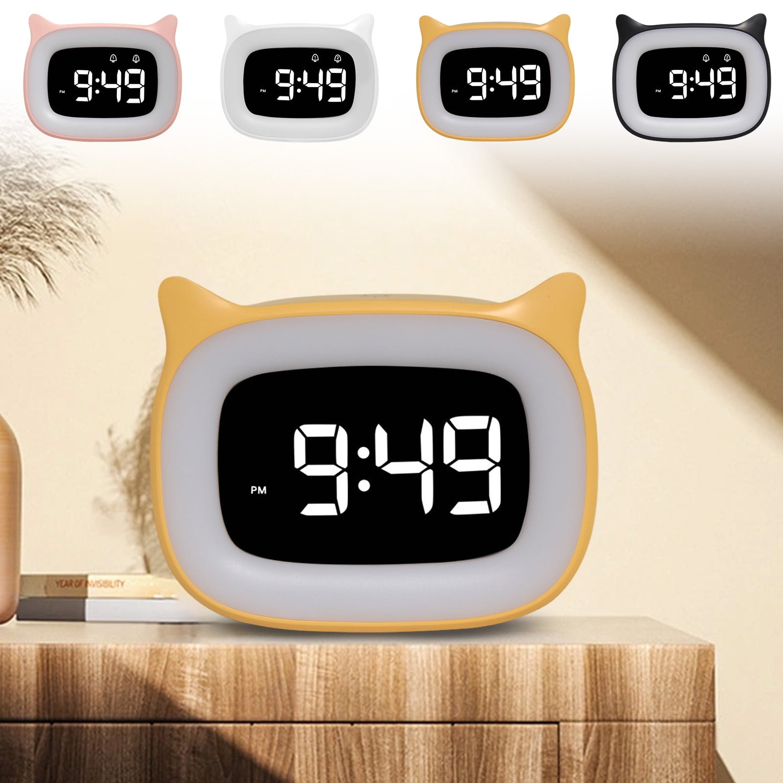 Digital LED Clock, Stereo Display, Temperature Monitor, Sleek Design ...