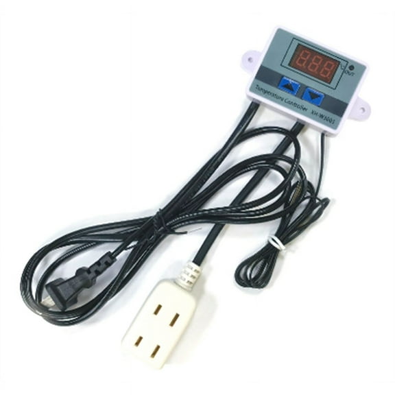 Digital LED Temperature Controller Electronic Thermostat Switch with Waterproof Probe & Temperature Socket US Plug