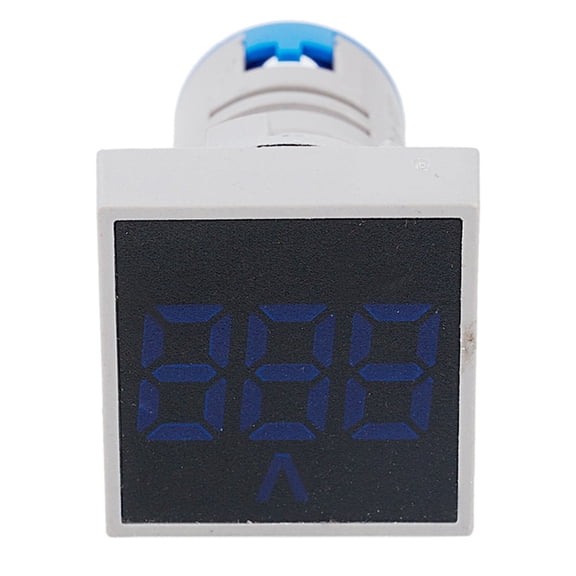 Digital LED Voltmeter Panel Meter AC 50-500V 22Mm Cutout Square Voltage Indicator Light For Industrial Test Measurement Equipment Red Yellow Green Blue(Blue)
