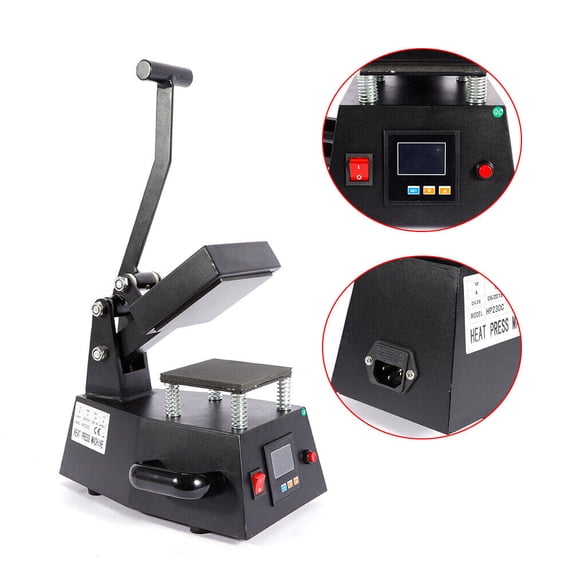 Digital Label Heat Press Machine Sublimation T-Shirt Printing Transfer Tool 4.7''x4.7'' 110V 600W