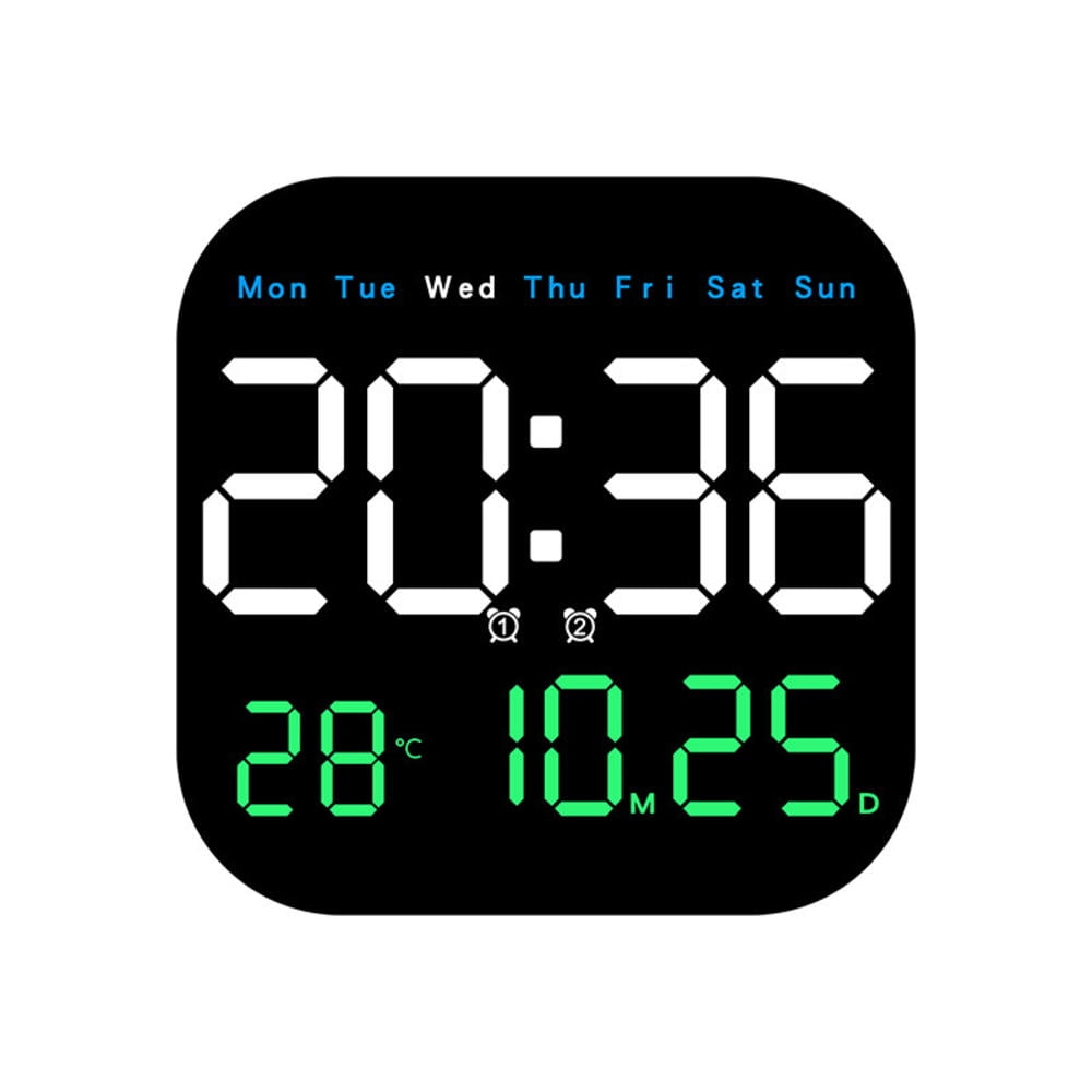 Digital Large Big Jumbo LED Wall Desk Clock Display With Calendar Temperature