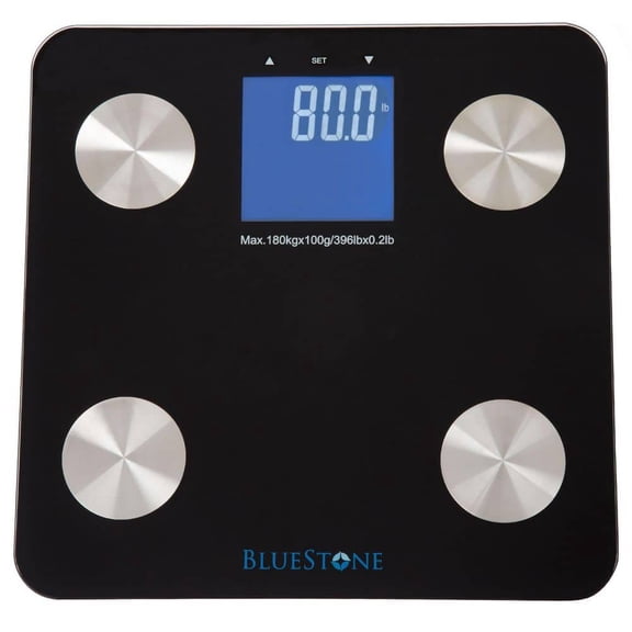 Digital Large LCD Display Body Fat Scale in Black