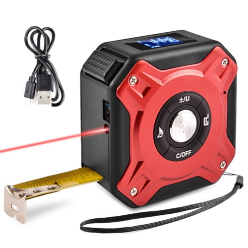 Digital Laser Distance Meter Measure Point Tape Rangefinder USB Rechargeable 40M