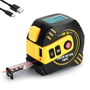 Digital Laser Tape Measure,131ft Laser Distance & 16ft Tape Measure 2 in 1 Laser Measurement, Area, Volume Laser Measure for Construction DIY Woodworker