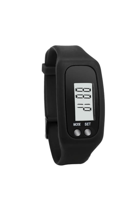 Digital Lcd Pedometer Run Watch for Grandma Step Walking Distance Calorie Watch for Seniors Mens Counter Bracelet One Size