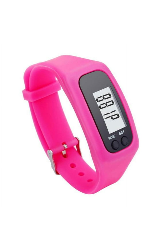 Digital Lcd Pedometer Run Wide Watch Band Step Walking Distance Calorie Womens Watch Expansion Band Counter Watch Hot