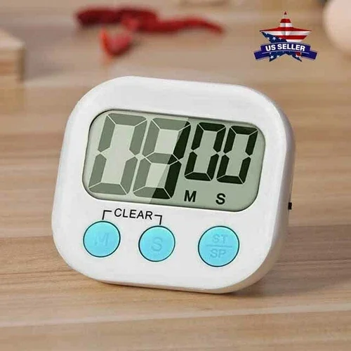 Digital Lcd Screen Kitchen Timer Magnetic Food Cooking Loud Alarm Sound Timer