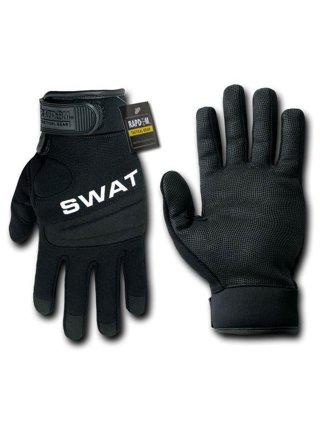 Hatch Wheelchair Gloves - black, leather palm, Mesh Back, Large