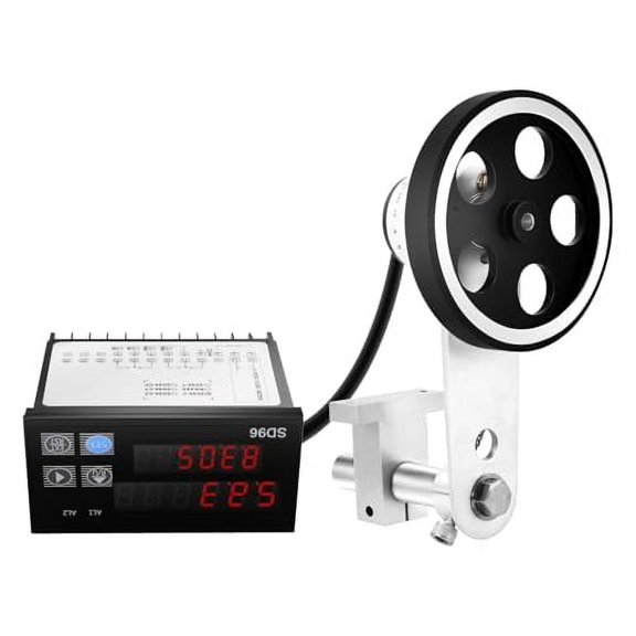 Digital Length Meter Counter, 0-999999 Meter Counter Rotary Encoder Length Testing Device Tool with Measuring Wheel & HD Display for Measure The Length$$Electrical