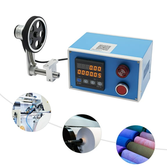 Digital Length Meter Counter, Cable Wheel Length Meter Counter, Blue Meter Counter With Clear Digital Display Screen