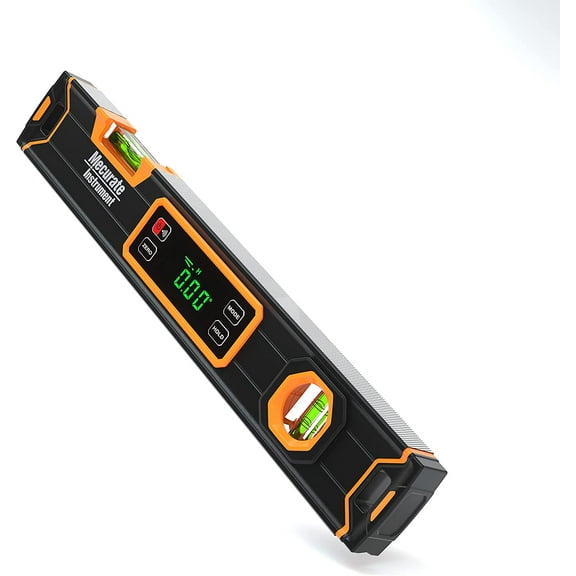 Digital Level 15.7'' with LCD Display, 360 Angle Magnetic Digital Torpedo Level, Vertical & Horizontal Spirit Bubble Protractor for Construction Carpenter Home Professional