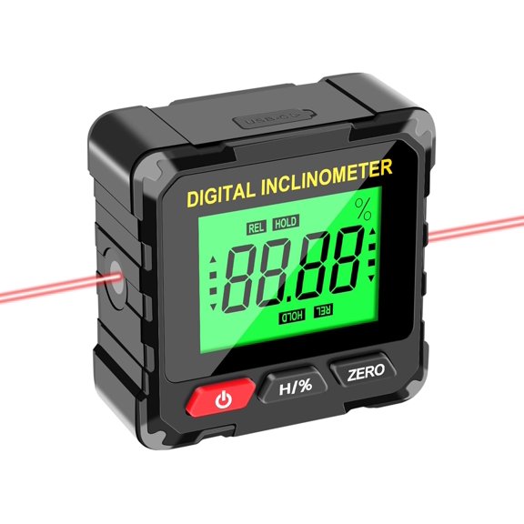 Digital Level Box Construction Protractor Range 4 90 Resolution 0.05 Angle Finder Gauge Inclinometer with 4PCS Magnets and Infrared Rays for Construction,Woodworking,Building and etc.