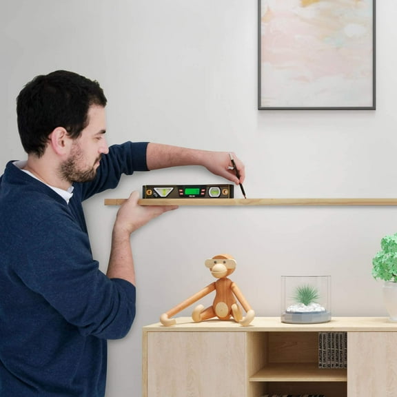 Digital Level with LCD Display, 11.5'' 360 Electronic Inclinometer for Construction &