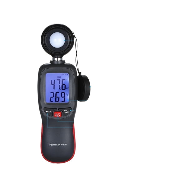 Digital Light Meter Luxmeter Lux / FC Meter Auto Manual Illuminometer Luminometer Photometer 200,000 Lux Data Hold