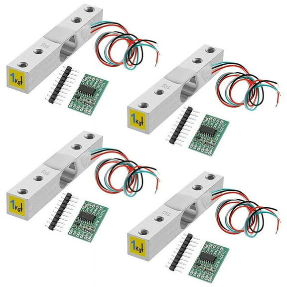 Digital Load Cell Weight Sensor-4 Sets 1KG Load Cell HX711 AD Weighit Amplifier Modk8905