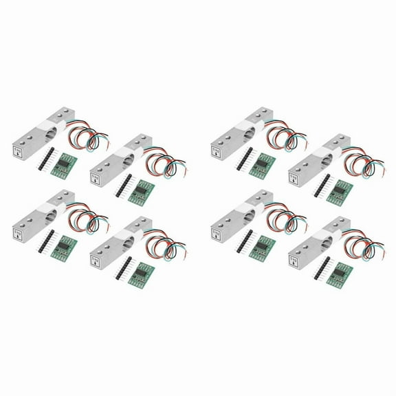 Digital Load Cell Weight Sensor,8Sets 5KG Load Cell HX711 AD Weighit Amplifier Module Pressure Sensor Ar Duino Load Cell,8set x Digital Load Cell Weight Sensor,Photo Color