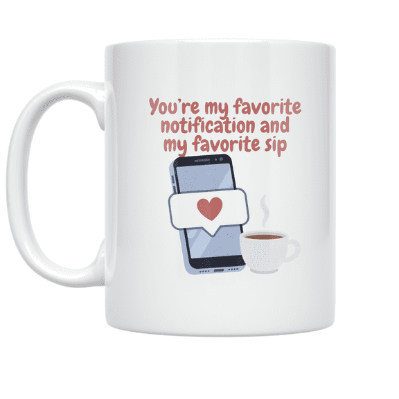 Digital Love Art - Tech-Savvy Relationship Enthusiast - 11 oz Ceramic Coffee Mug
