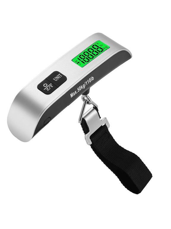 Digital Luggage Scale, 110lb Suitcase Weight Scale for Travel, Luggage Weight Scale with Backlit LED Display, Hanging Baggage Scale for Luggage, Backpacks, Packages
