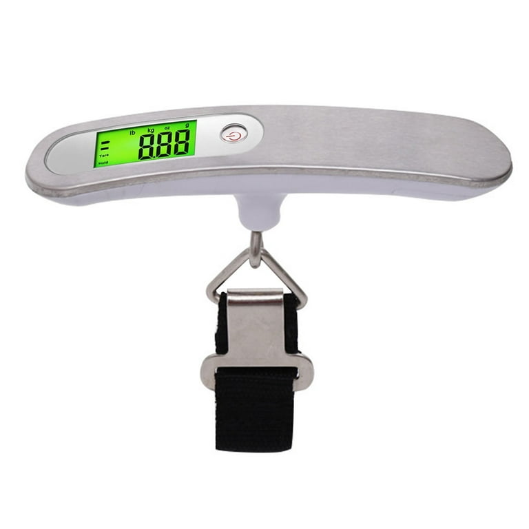 Digital Luggage Scale Portable Hanging Baggage Scale Travel Scale Luggage Weight Suitcase Scale Digital Handheld - White, Size: Style:White Two