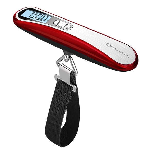 Digital Luggage Scale, Portable Hanging Baggage Scale with Backlit LCD Display, 110 lb / 50 kg Capacity for Travel