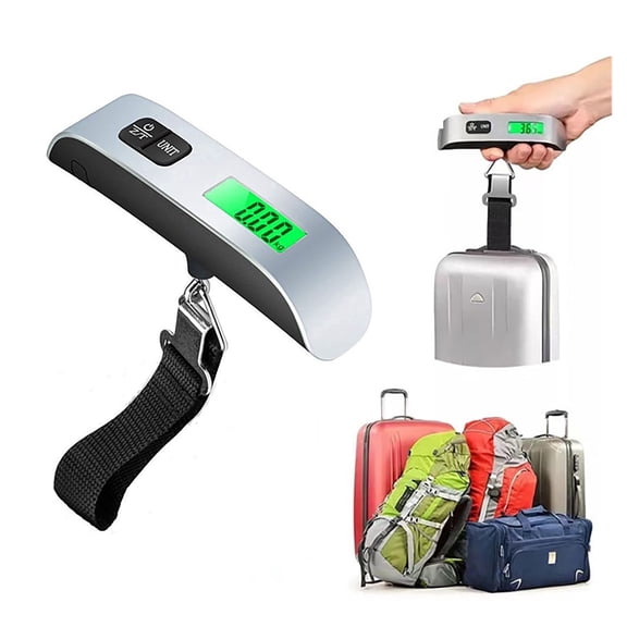 AZSHOP Portable Digital Luggage Scale,110lb Suitcase Weight Scale with Backlit LCD Display for Luggage, Backpacks, Packages (Battery Included)