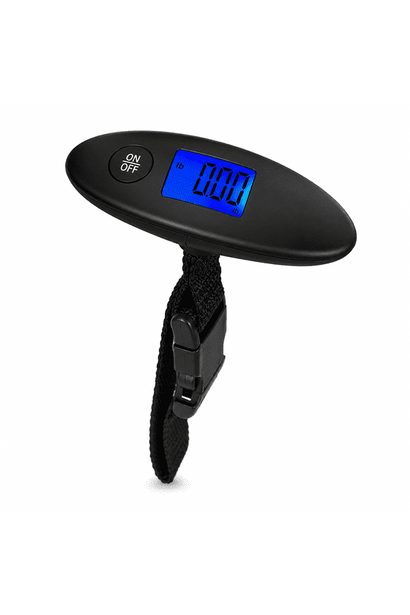 Digital Luggage Scale for Travel, Portable Hanging Baggage Weight Scale with LCD Backlit Display, 40kg/88lb Capacity, Lightweight Suitcase Scale with Strap and Battery Included