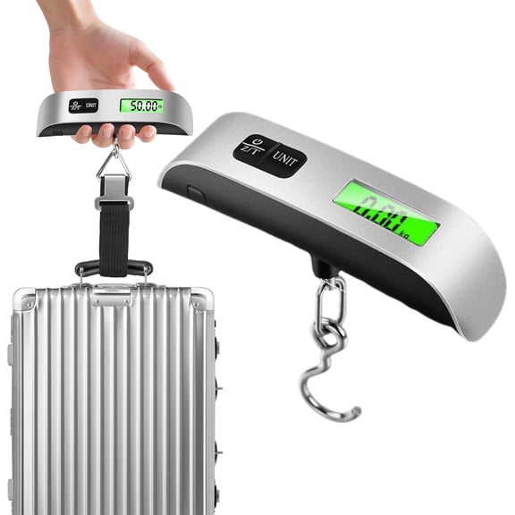 Digital Luggage Weight Scale, 2026 Upgrade 110lb Portable Suitcase Weight Scale for Travel with Backlit LCD, 4-Unit Switching, Non-Slip, Luggage Scale for Luggage, Backpacks, Packages