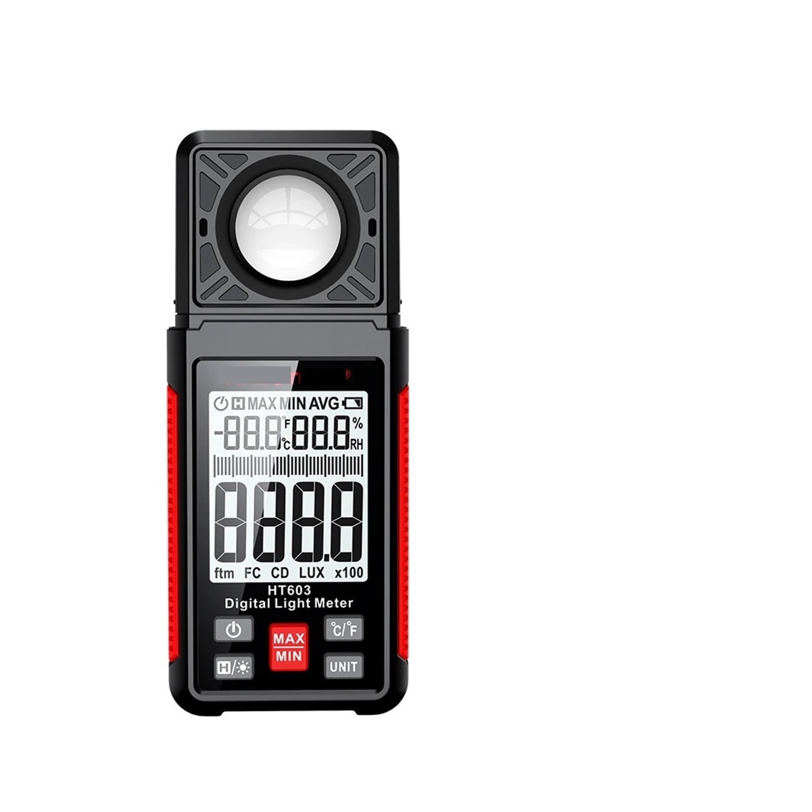 Digital Lux Meter 200,000 Lux Light Meter with FC/Lux Conversion