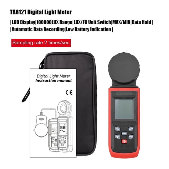 Digital Lux Meter Handheld Luxmeter Professional Luxometer Light Meter High Accuracy Photometer Illuminometer TA8121