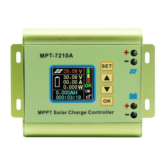 Digital MPPT Solar Charge Controller for 24V / 36V / 48V / 60V / 72V Battery Pack Output 0-10A MPT-7210A