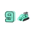 thumbnail image 1 of Digital Magic Number Transformer Robot Toy Assembling Puzzle Figure Model D8G1, 1 of 8