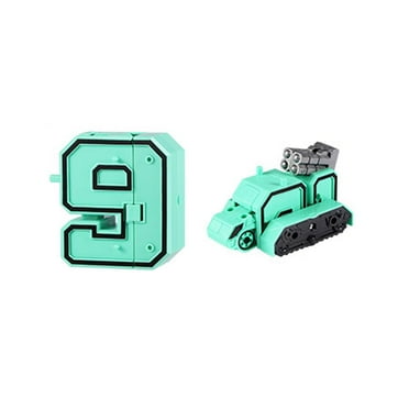 Digital Magic Number Transformer Robot Toy Assembling Puzzle Figure Model D8G1