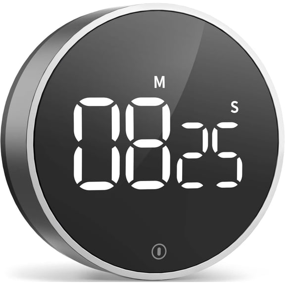Digital - Magnc Countdown Countup Timer with Large LED Display Volume Adjustable, Easy for Cooking and for Seniors and Kids to Use (Space Grey)