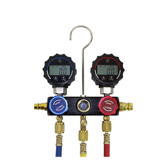 Digital Manifold Gauge Digital Differential High Accurate Reading Pressure Gauge Fits For Automotive Cars And Motorcycles ,Wide Use